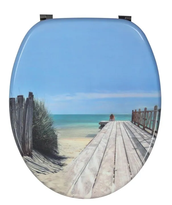 Abattant WC Trendy Line Holiday Beach bois compressé WIRQUIN