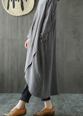 Anouk | Robe midi irrégulière à manches longues