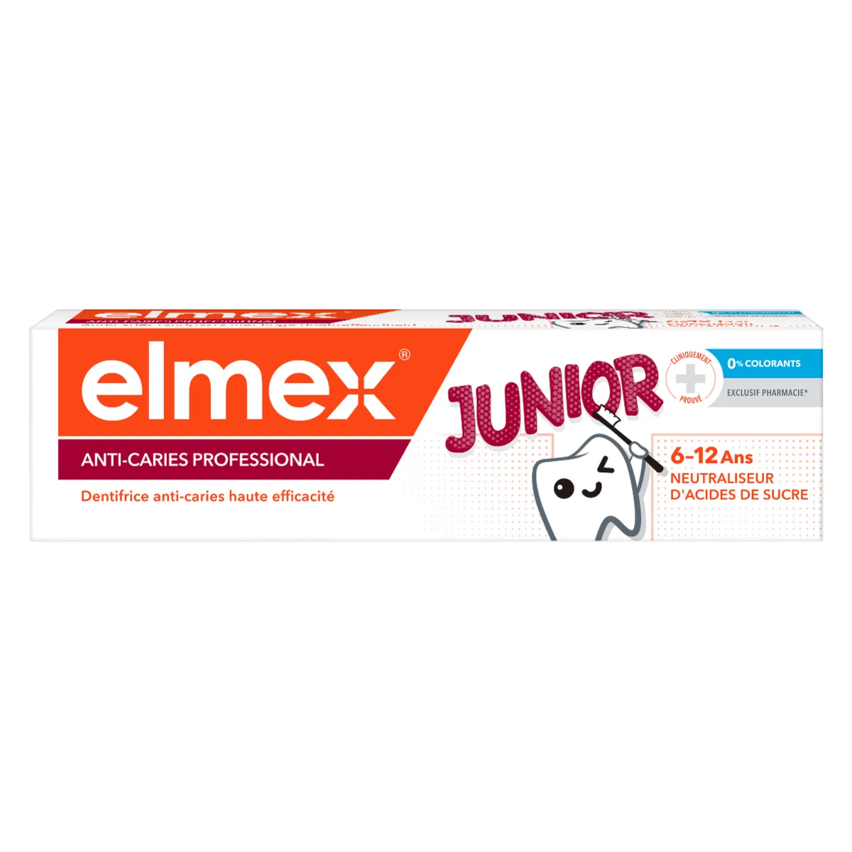 ANTI-CARIES PROFESSIONAL + ORTHO -  Dentifrice Anti-Caries Expert 8-18 ans, 75ml | Elmex  - Parapharmacie Boticinal