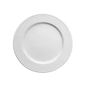 Assiette plate VOLUTE aile relief Ø260mm Porcelaine Blanc