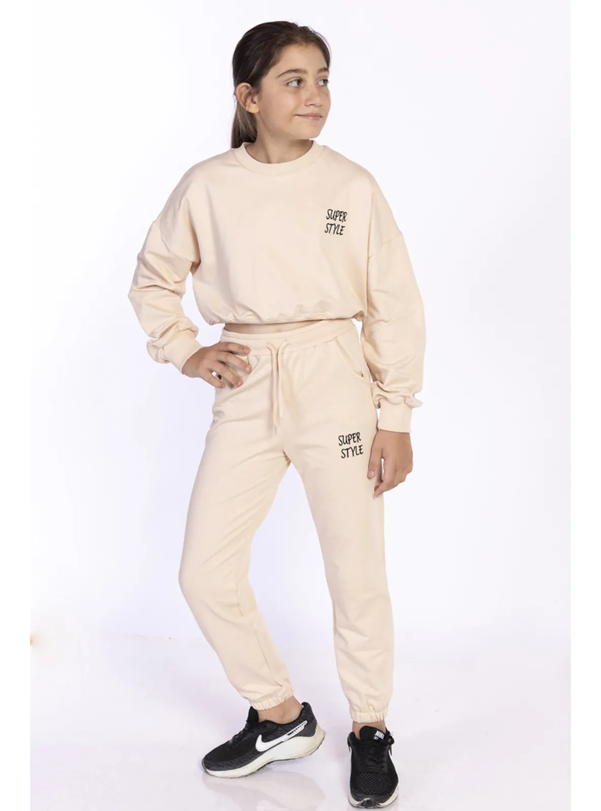 Beige - Girls` Suit