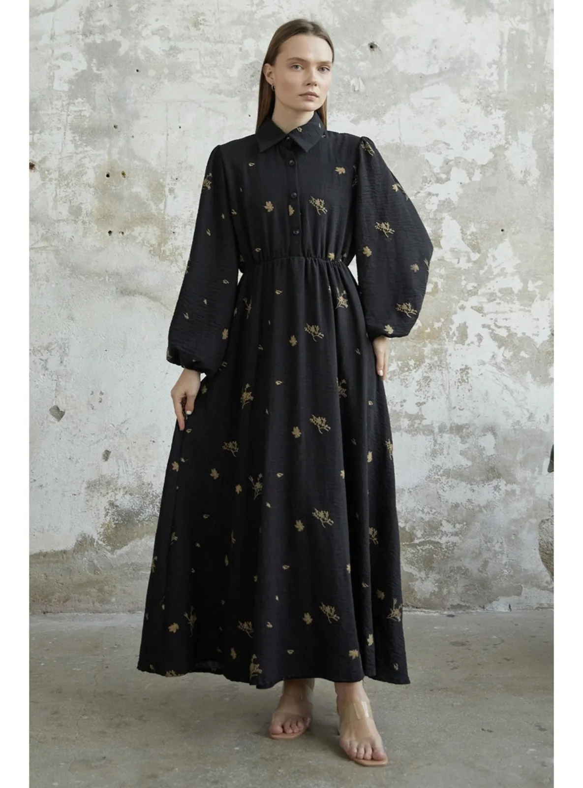 Black - Fully Lined - Modest Dress