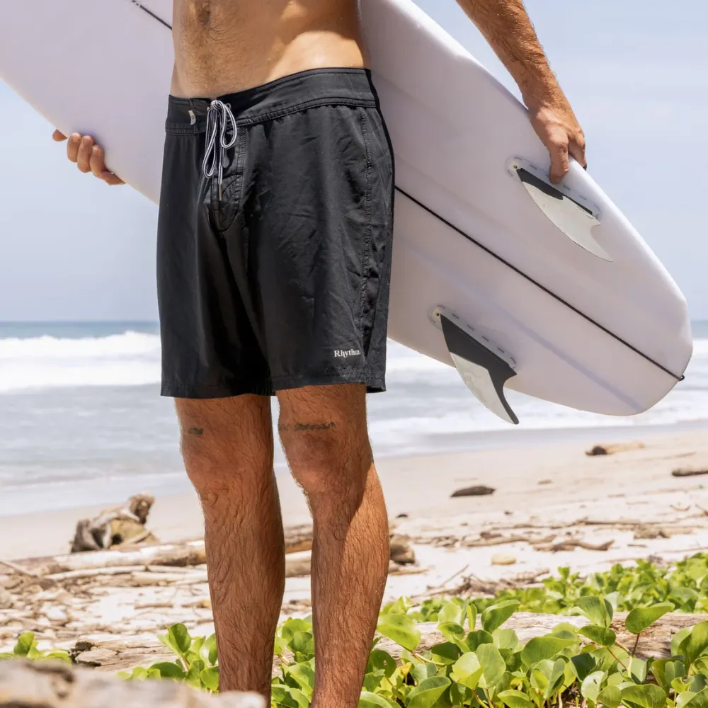 Boardshort classique extensible Noir