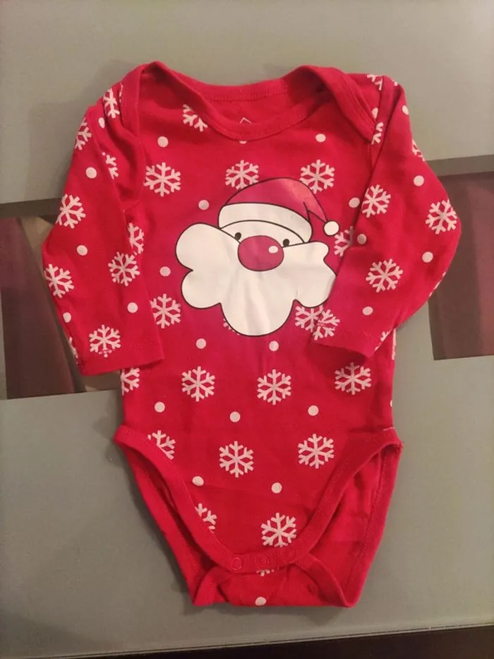 Body noël manche longue 6 mois - Tex Baby - 6 mois  | Beebs