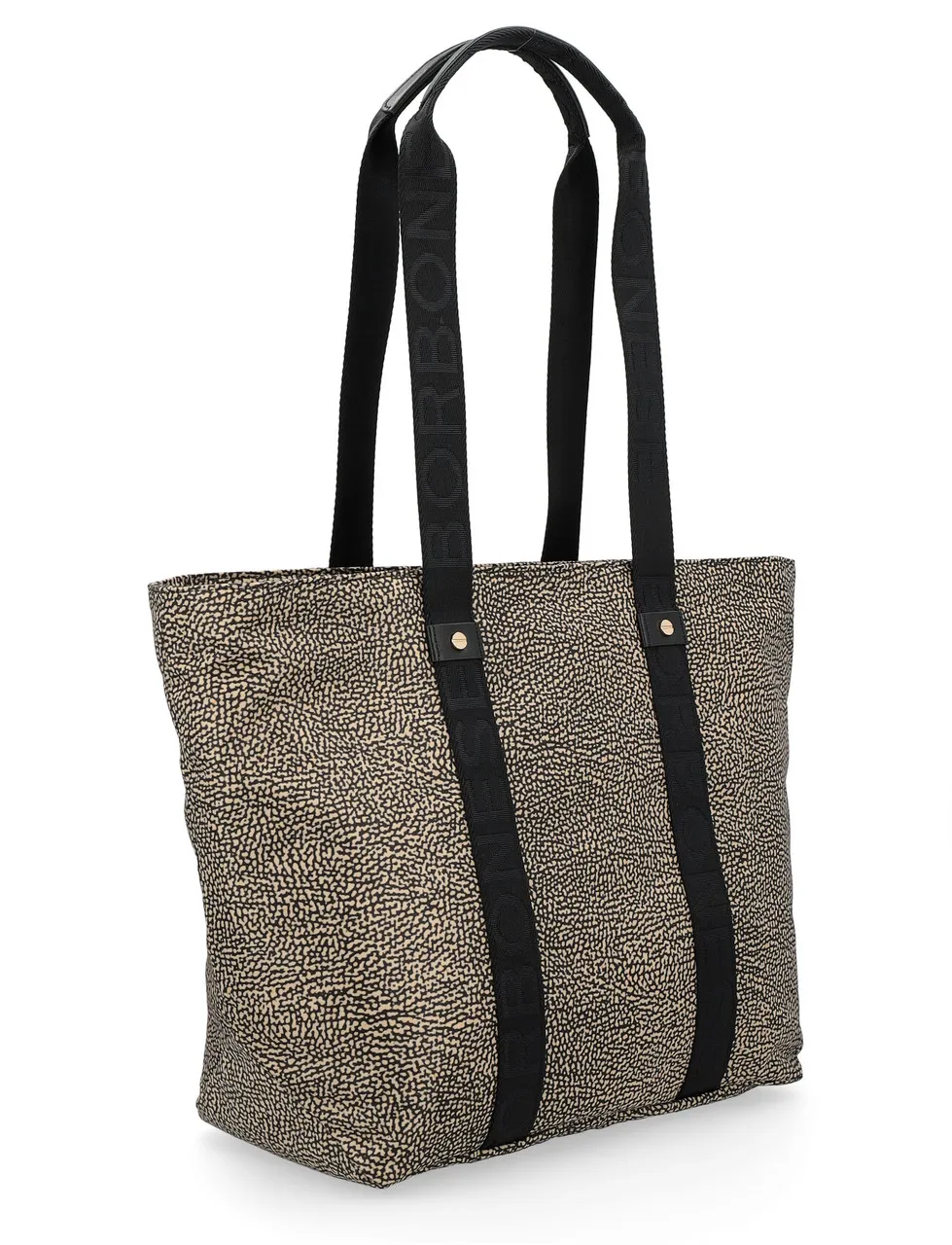 Borbonese Sac Shopping Medium naturel/noir