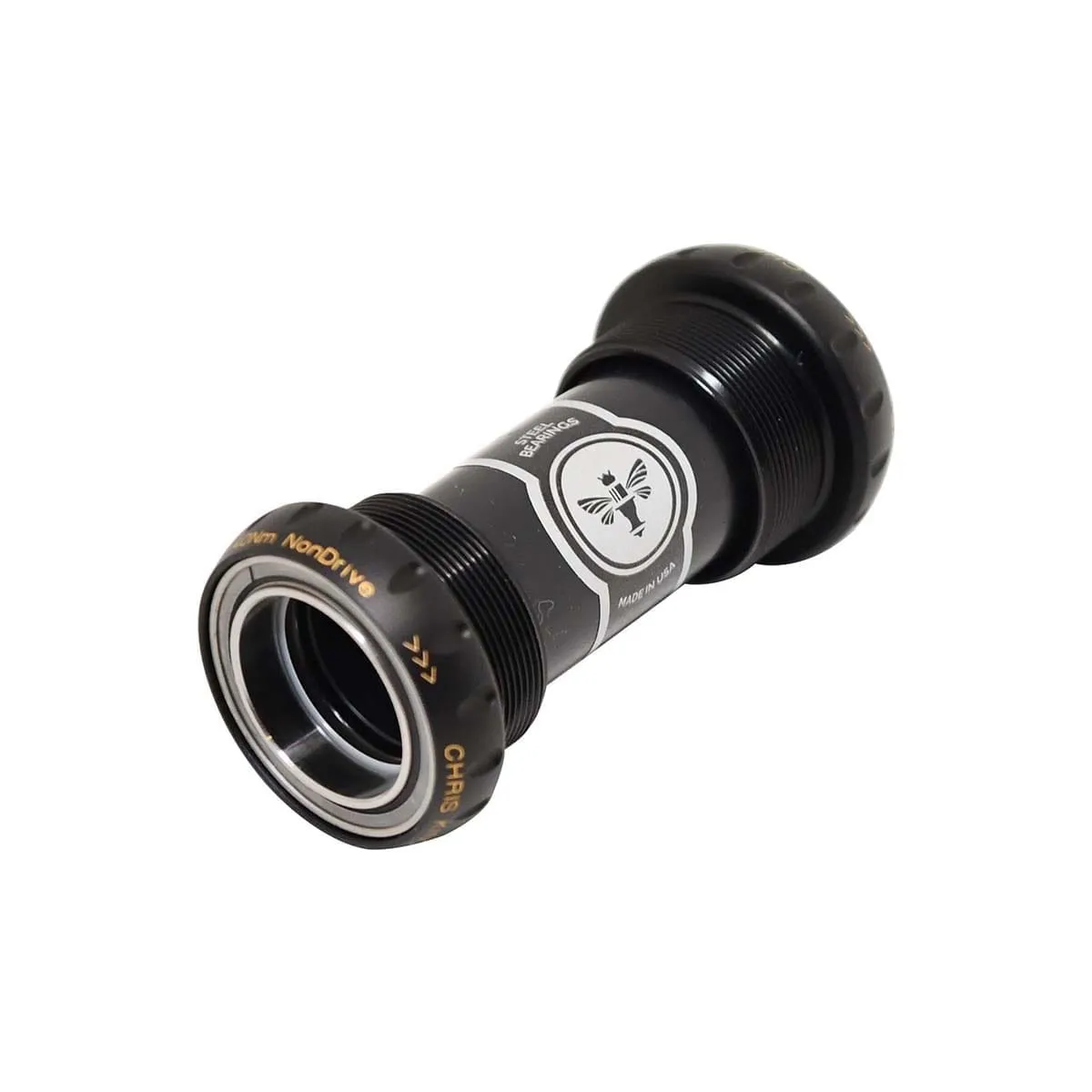 Botier de Pédalier CHRIS KING ThreadFit 24 68/73mm Noir/Or