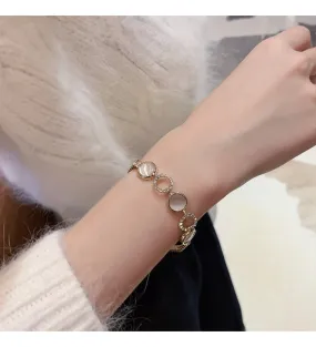 Bracelet personnalité diamant opale