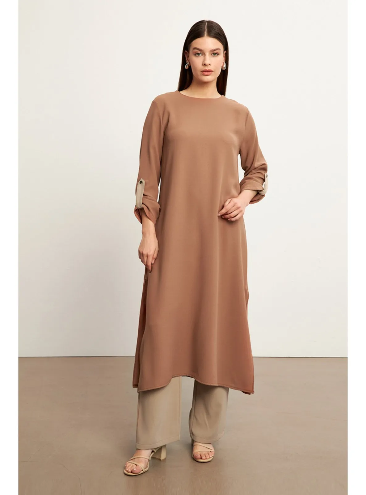 Camel - Plus Size Suit