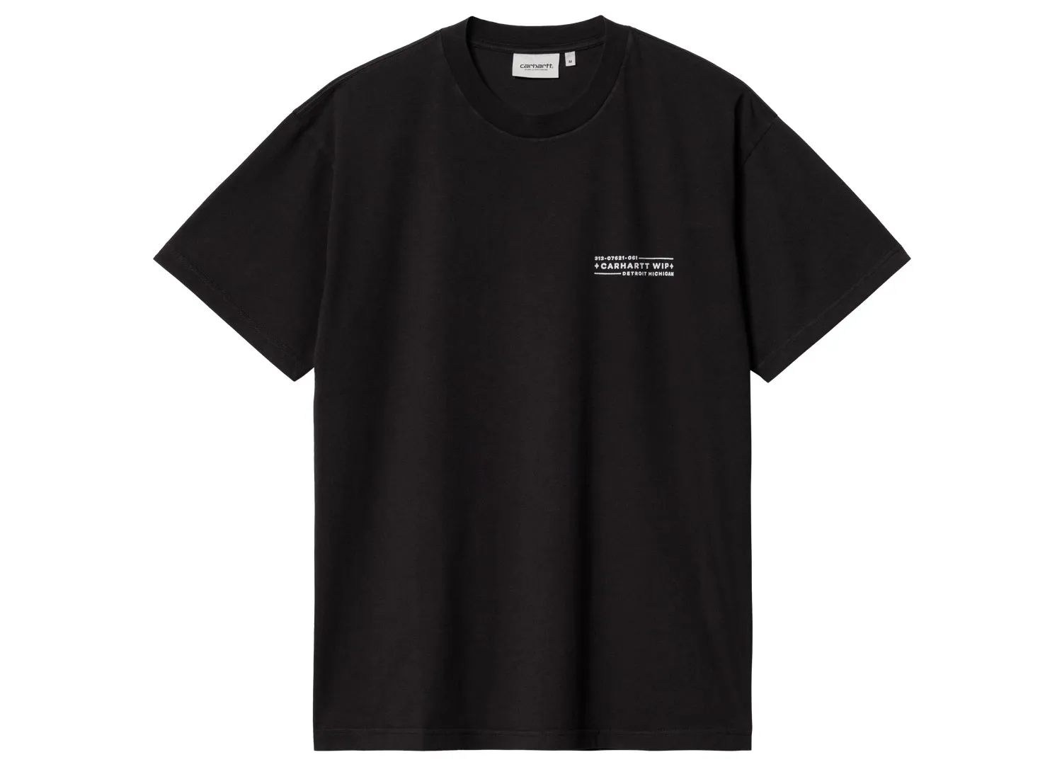 Carhartt WIP Stamp Tshirt Black / White Stone Washed