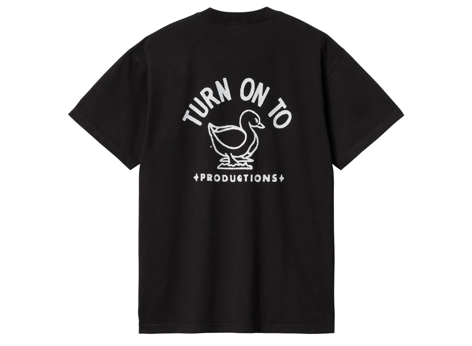 Carhartt WIP Stamp Tshirt Black / White Stone Washed