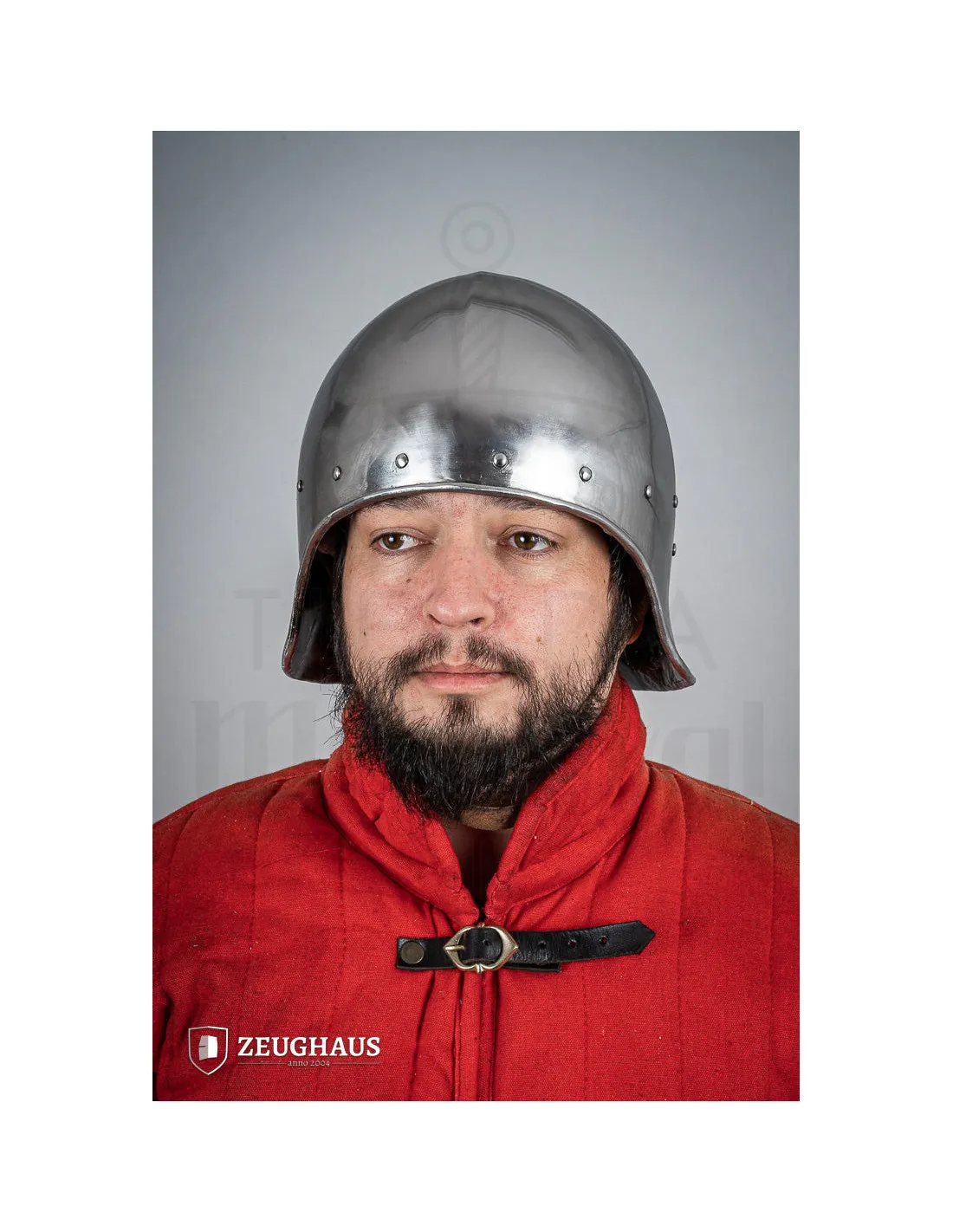 Casque ouvert de type Sallet, finition polie (1,6 mm.) ⚔️ Boutique Épées