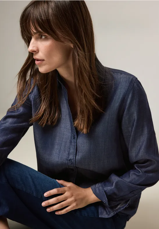 CECIL Blouse au look denim 