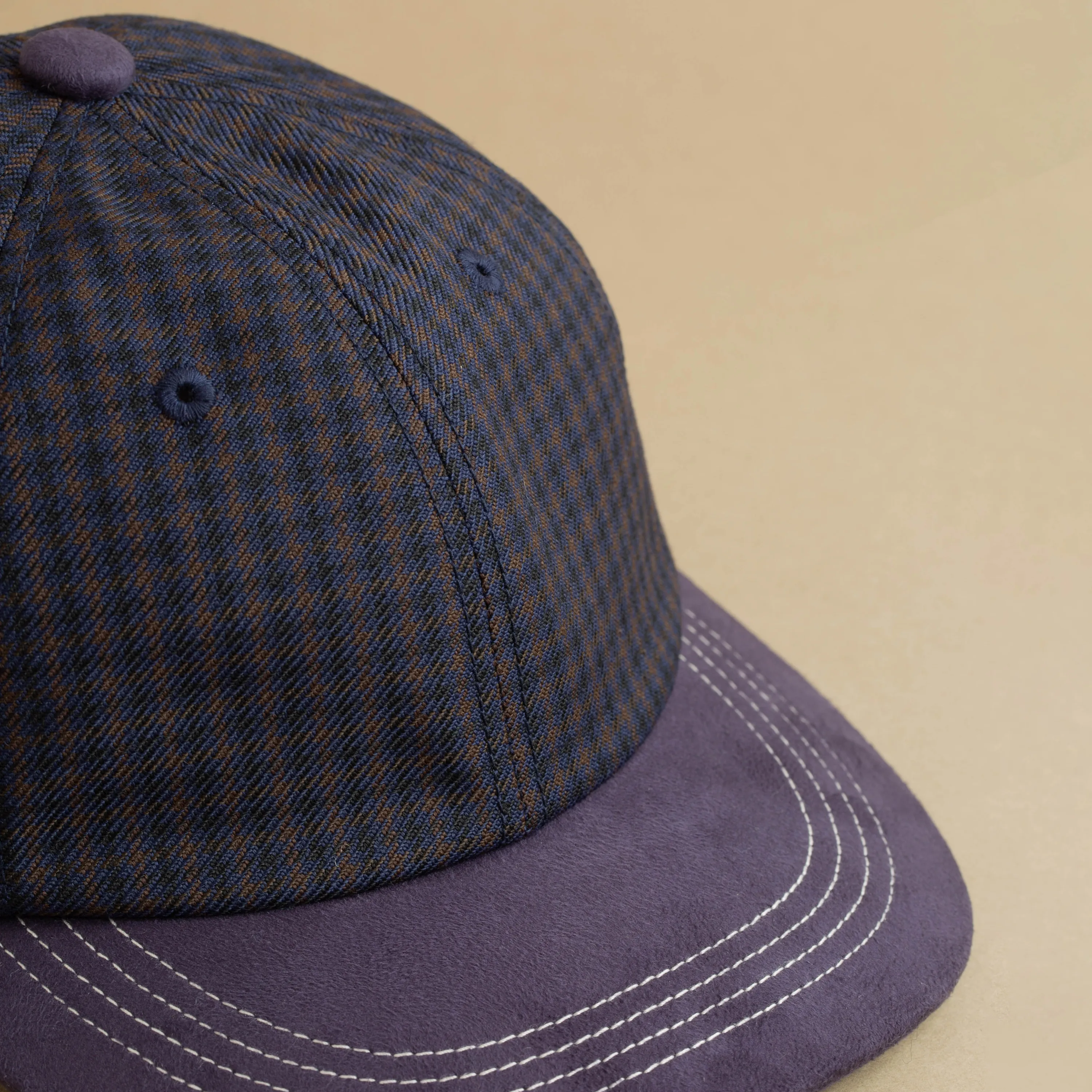 Check Bicolore Cap Navy