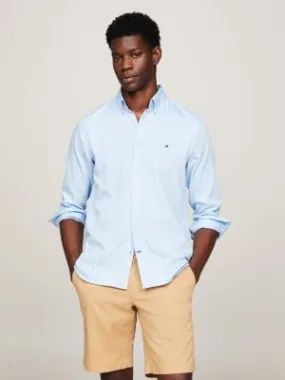 Chemise TH Flex en dobby de coton | Bleu | Tommy Hilfiger