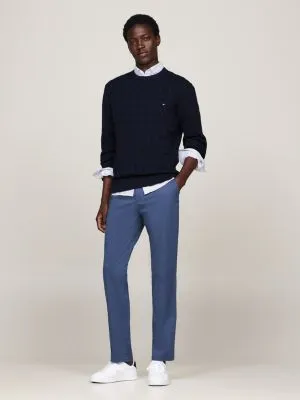 Chino droit Denton en coton extensible | Bleu | Tommy Hilfiger