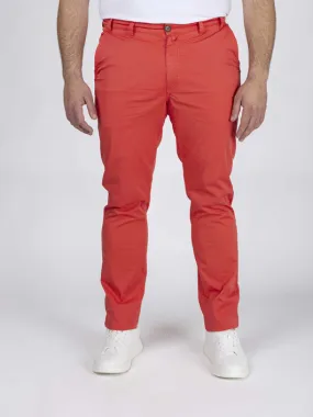 Chino Matt Rouge Corail Capel Grande Taille corail homme grande taille - Capelstore