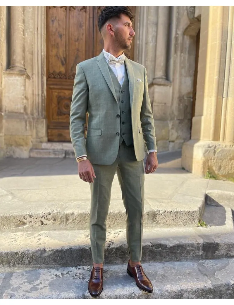 COSTUME 3P LOUIS VERT CLAIR