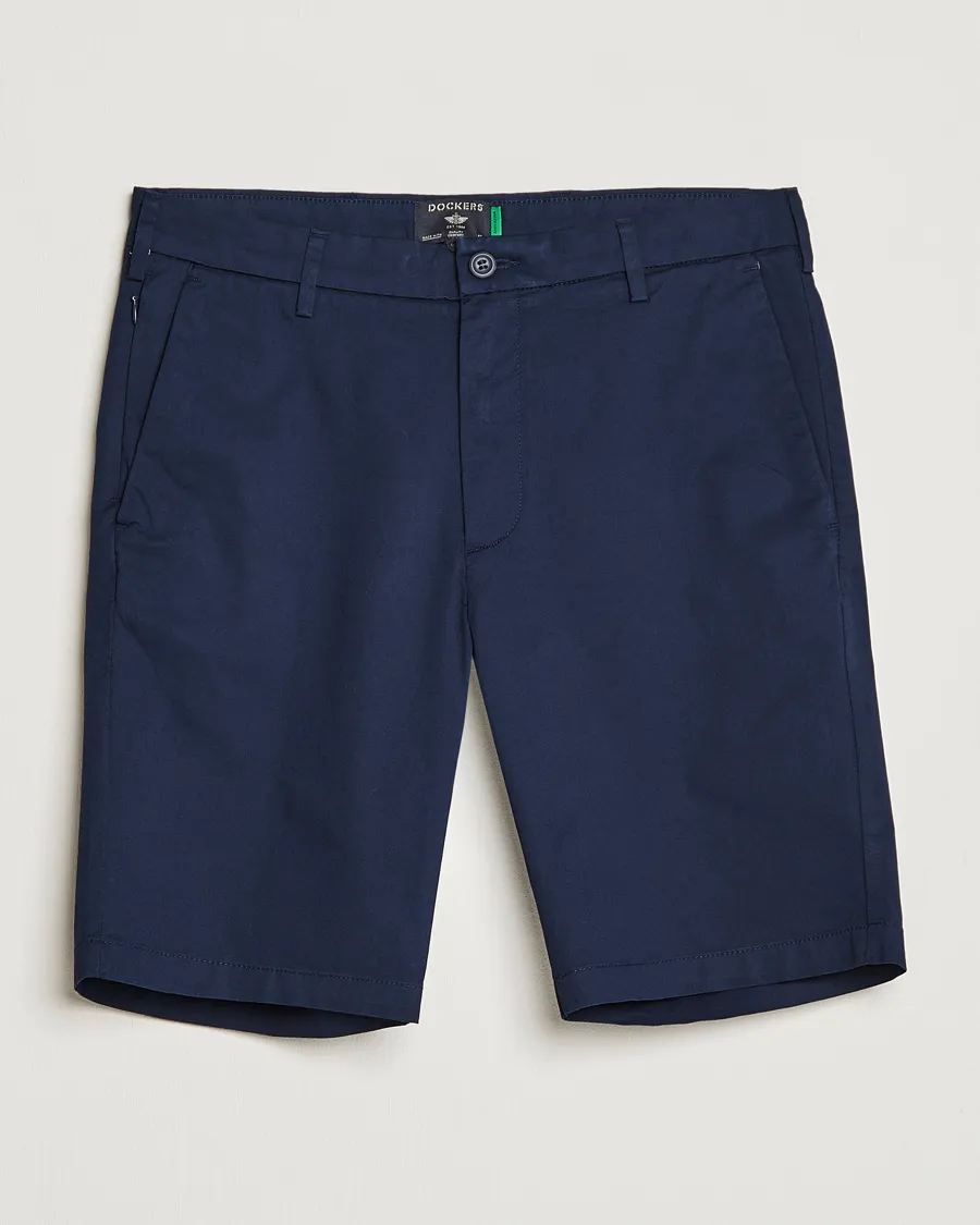 Cotton Stretch Twill Chino Shorts Navy Blazer