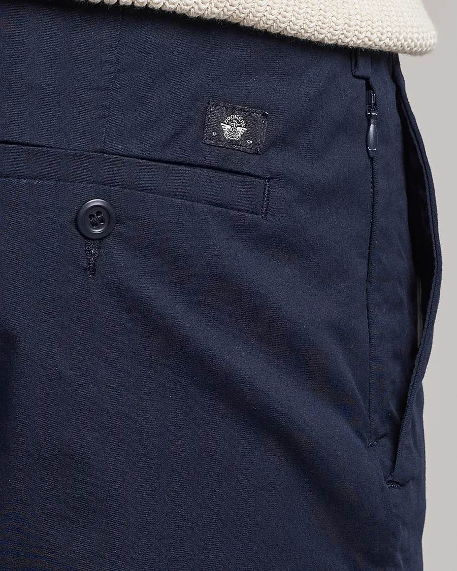 Cotton Stretch Twill Chino Shorts Navy Blazer