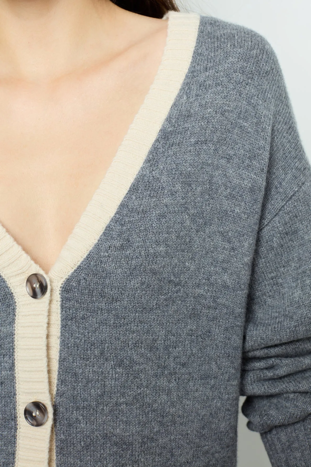 Gilet bicolore en laine - JANNICE