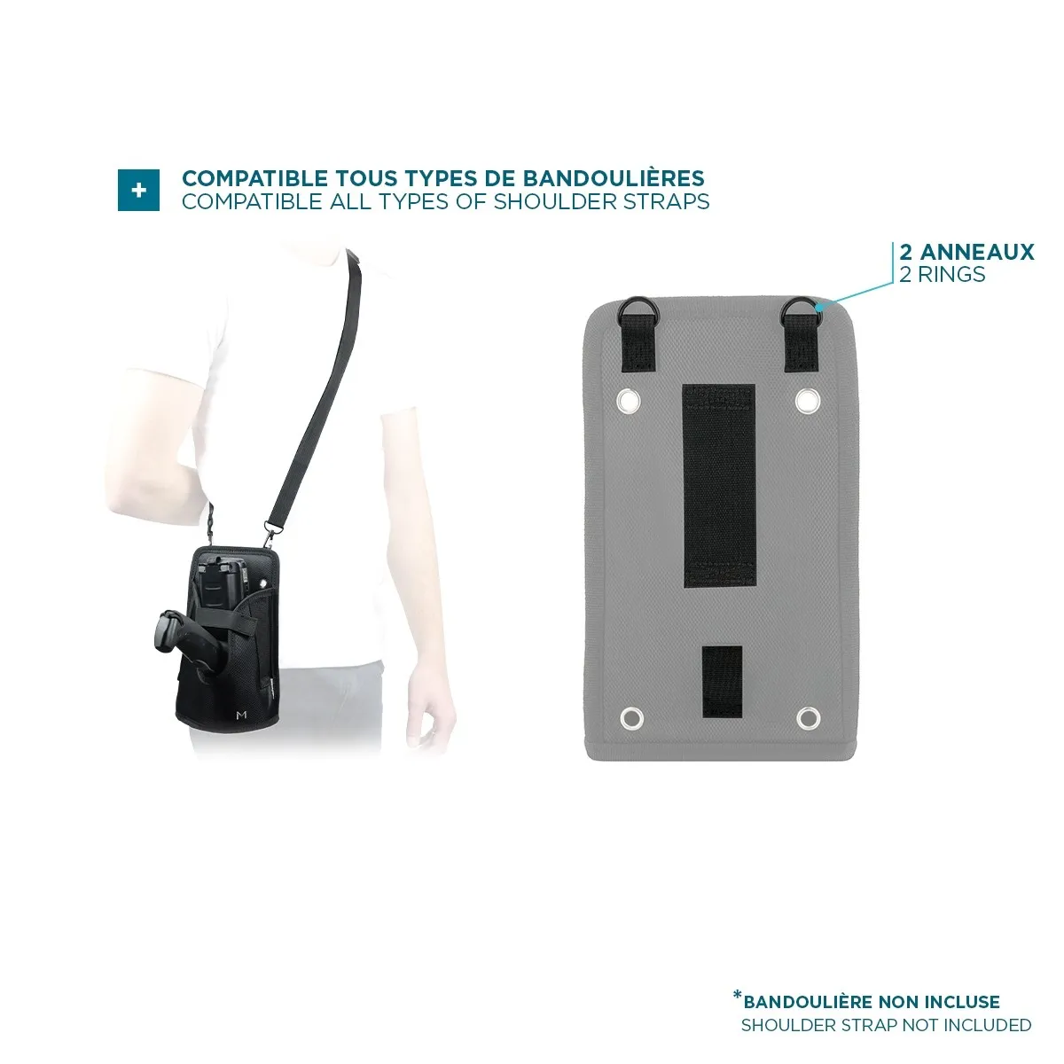 Holster pour terminal de saisie gun/pistolet - Ceinture & tour de cuisse - Taille L