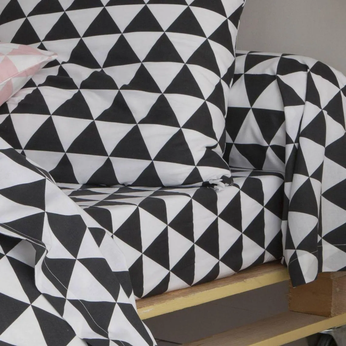 Housse de couette coton LORENZ - noir/blanc | Housse de couette 3 SUISSES