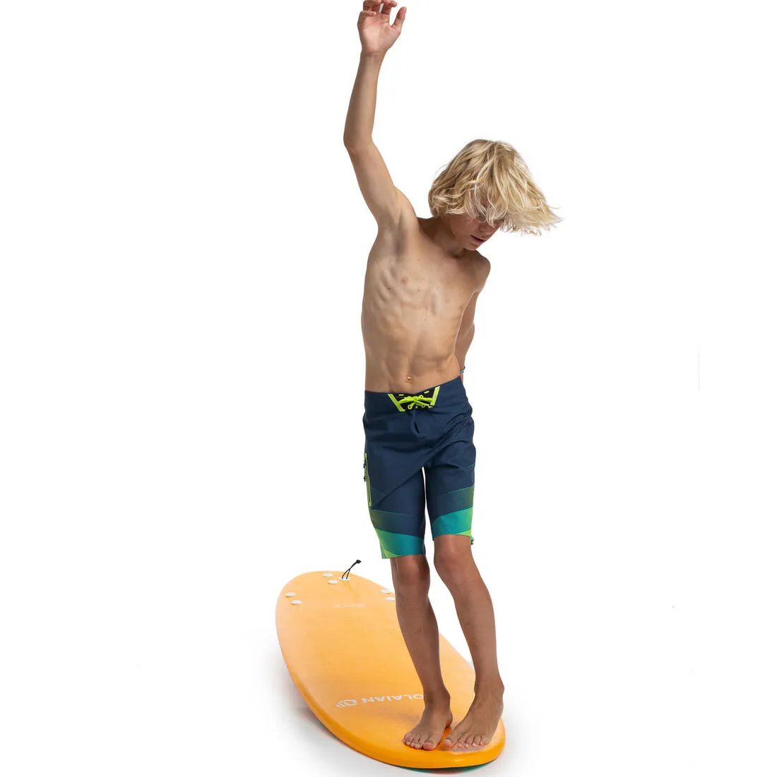 Maillot de bain Boardshort garcon 900L TWEEN OCEAN BLUE