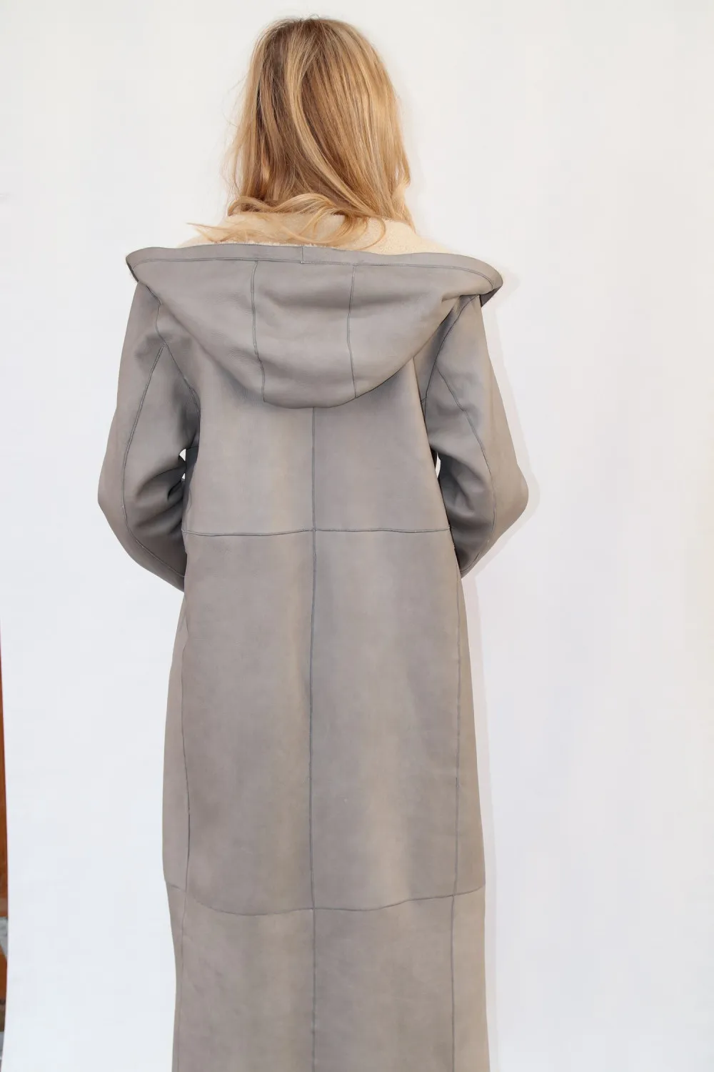 MANTEAU PEAU LAINÉE RÉVERSIBLE FEMME : 4560