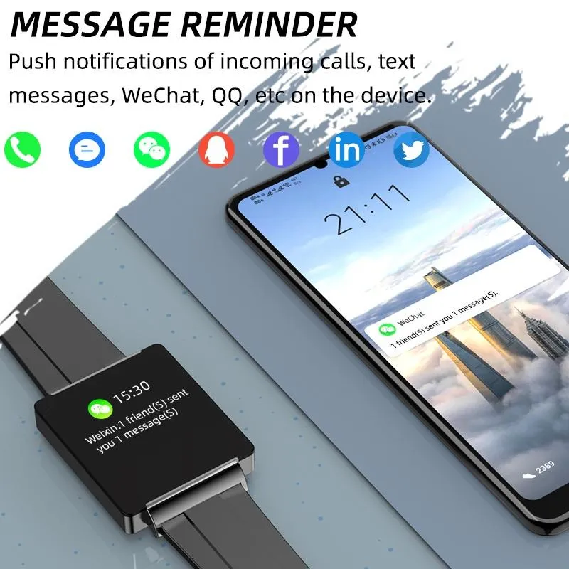 Montre Connectée 1.85" Détecte Glucose Oxygène Pression
