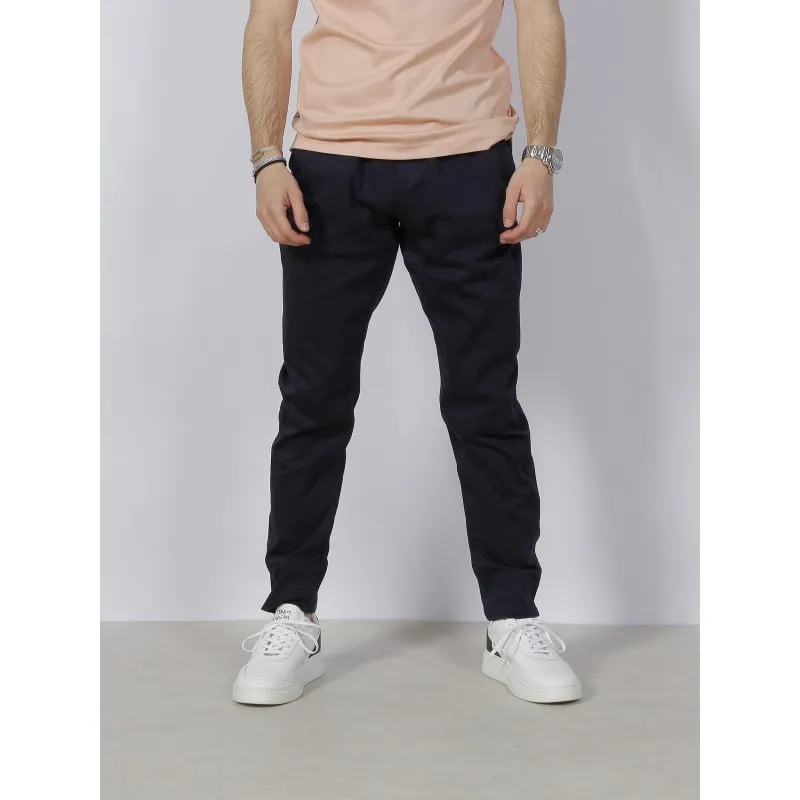 Pantalon chino 734 bleu marine homme - Serge Blanco | wimod