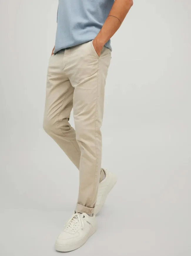 Pantalon chino marco fury beige homme - Jack & Jones | wimod