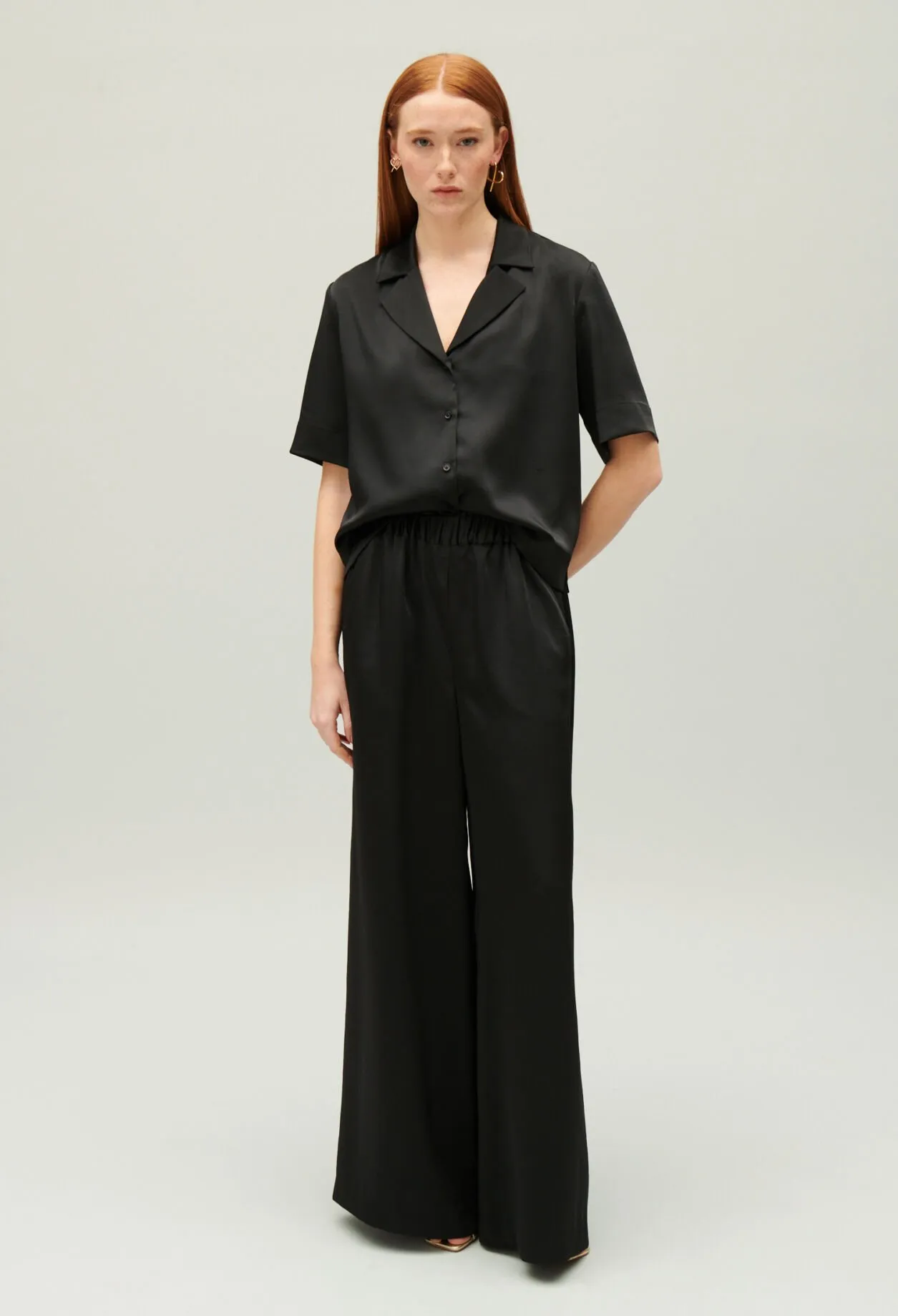 Pantalon large taille smockée | Claudie FR