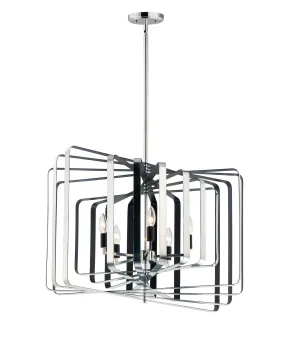 RADIAL Chandelier Nickel, Noir - 28677PNBK | MAXIM/ET2