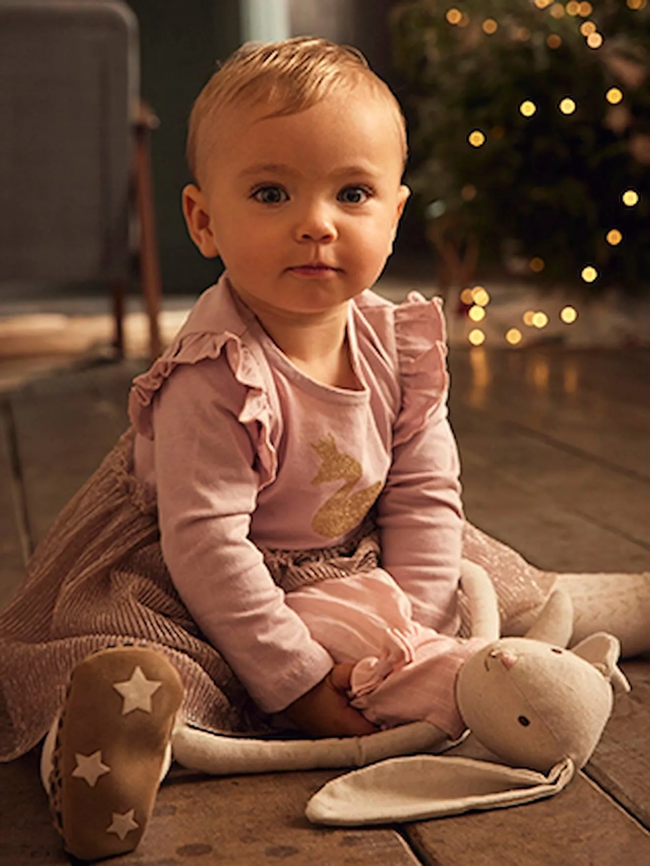 Robe 2 en 1 bébé vieux rose - Vertbaudet