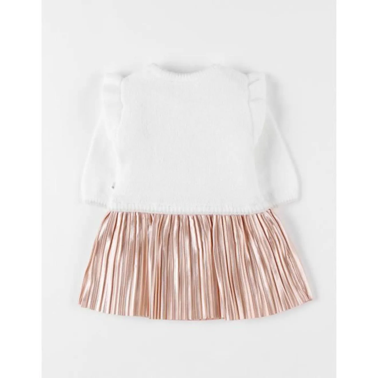 Robe bi-matière motif dame rose - Noukies