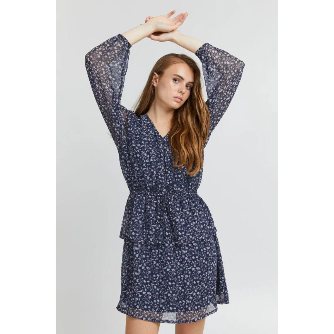 Robe courte manches longues bleue | 3 Suisses
