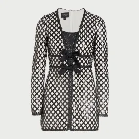 Robe courte Treillage avec nœuds