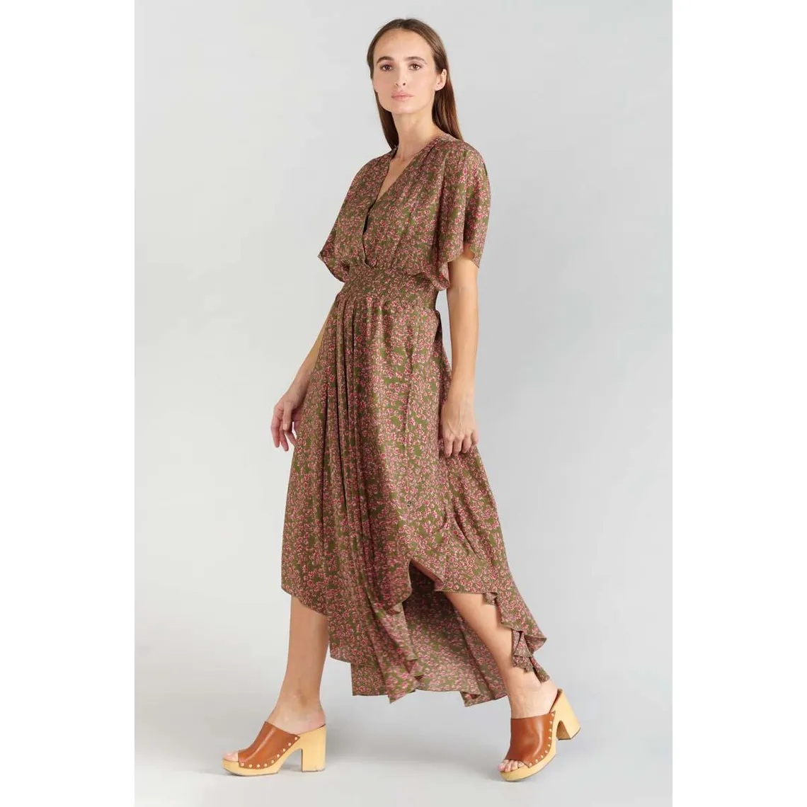 Robe longue droite YAKA vert | 3 Suisses