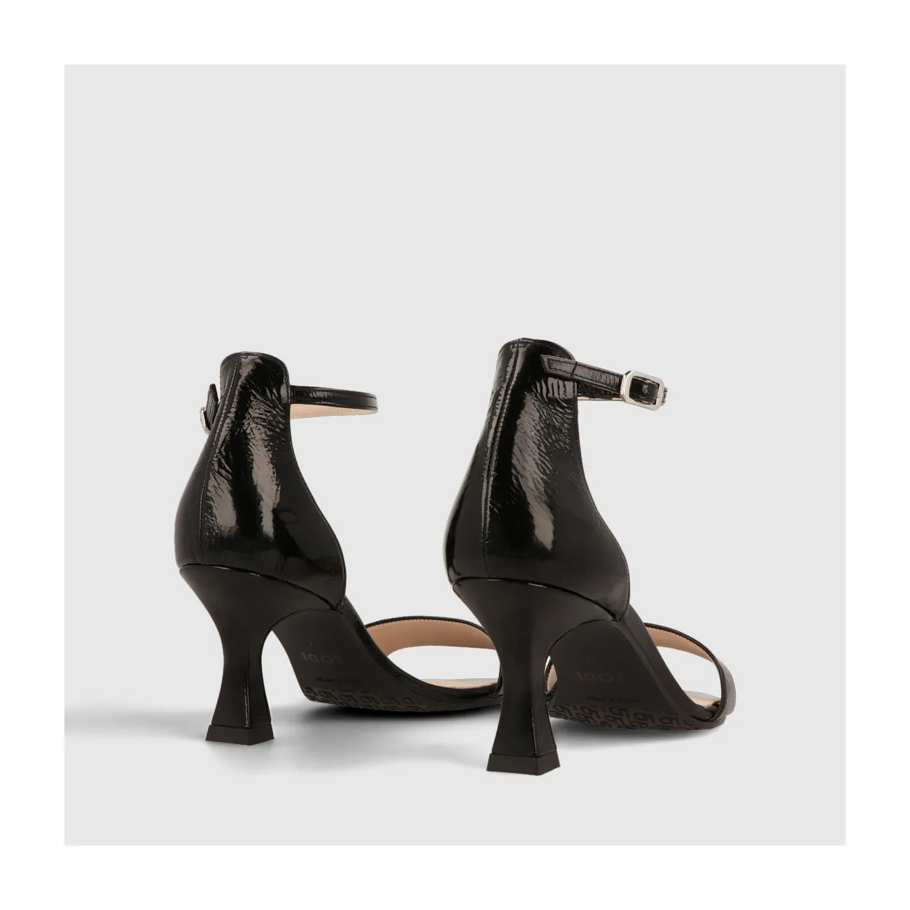 Sandale Jalisco en cuir verni noir | LODI Chaussures pour femme en ligne