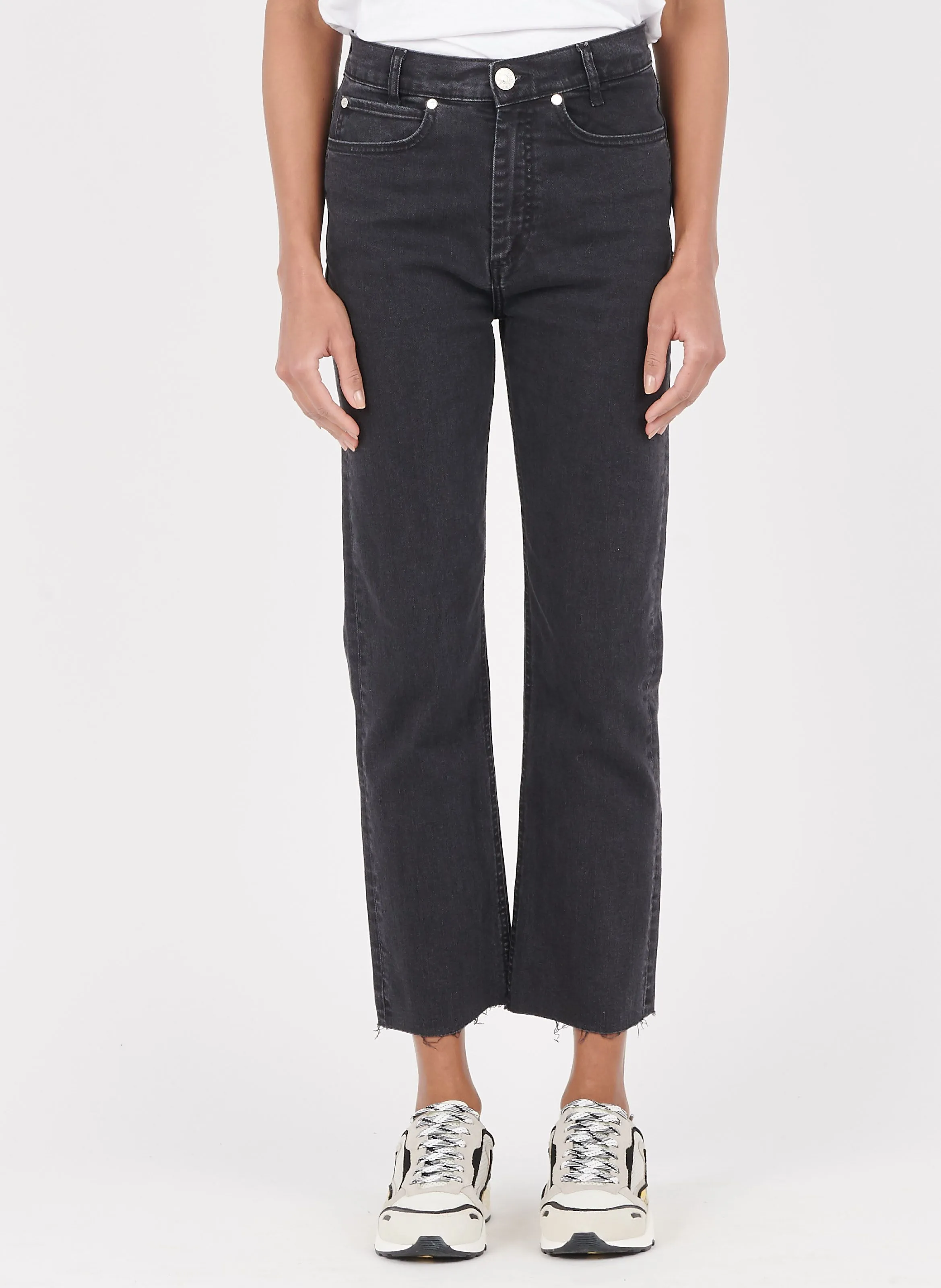 SANDRO  Jean droit taille haute - Noir