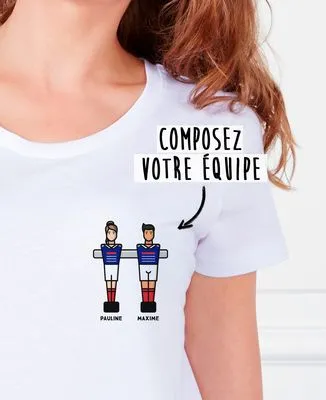 T-Shirt homme Babyfoot duo personnalisé