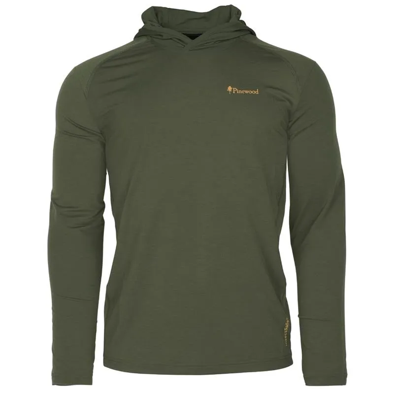 T-SHIRT MANCHE LONGUE HOMME PINEWOOD INSECTSAFE FUNCTION HOODIE - VERT
