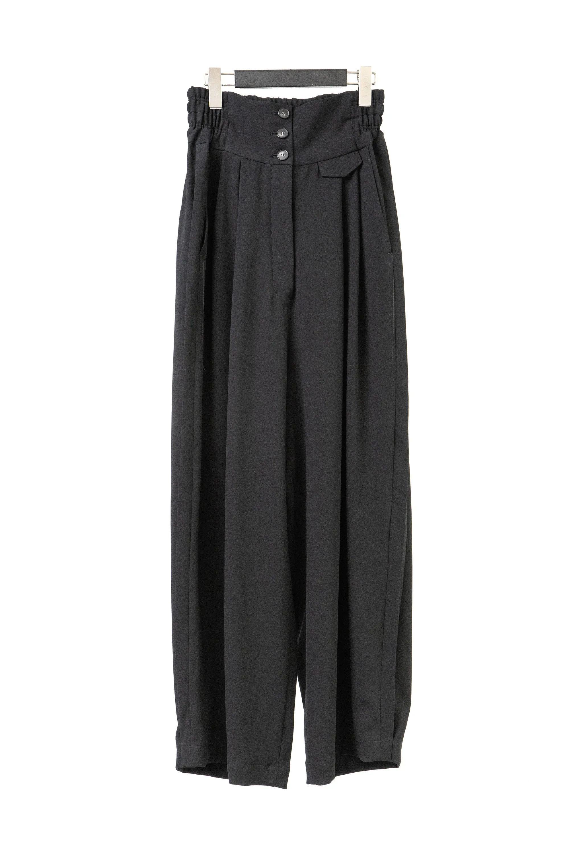 tous les deux ensemble/Back Satin Crepe High Waist Tuck Pants