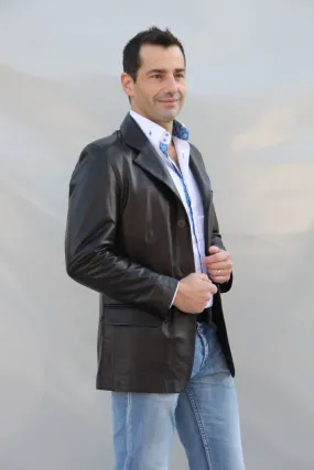 Veste Blazer Cuir Homme : Dan