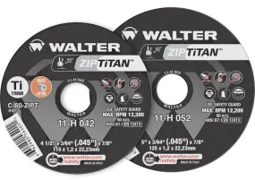 Walter 11H042 Meule à tronçonner zip titan 4-1/2" x 3/64" x 7/8"