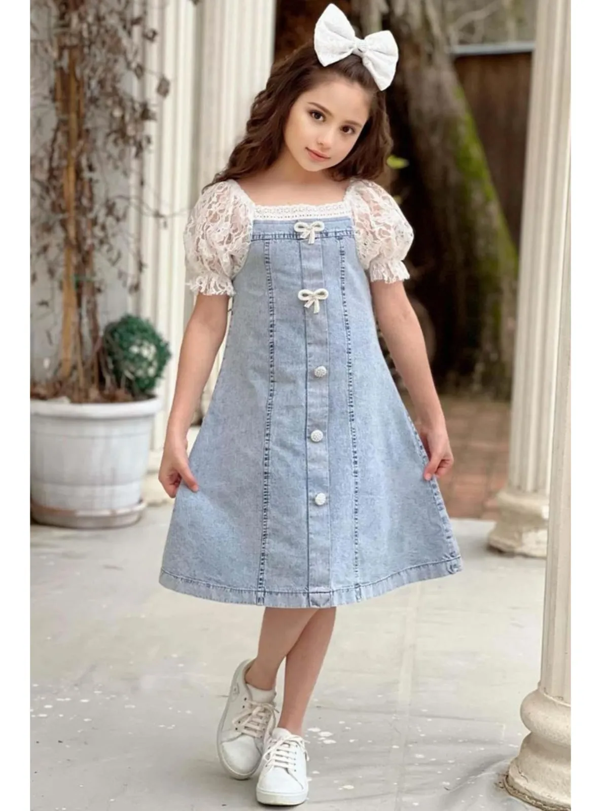 White - Girls` Dress